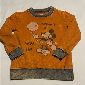 Disney Kids Orange Mickey Mouse Sweatshirt